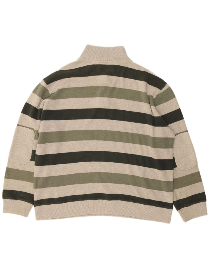 Marks & Spencer Męski sweter w kolorze niebieskim, zapinanym na zamek, w kolorze khaki