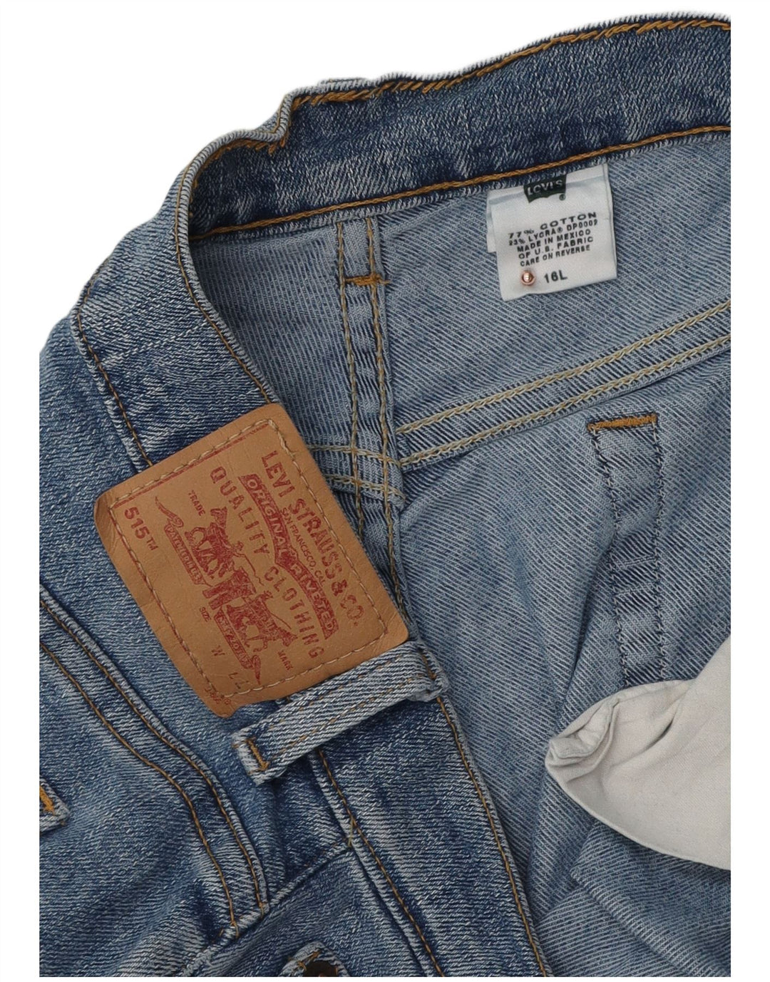 Damskie jeansy Levi's 515 Bootcut US 16 2XL W36 L32 Niebieskie bawełniane