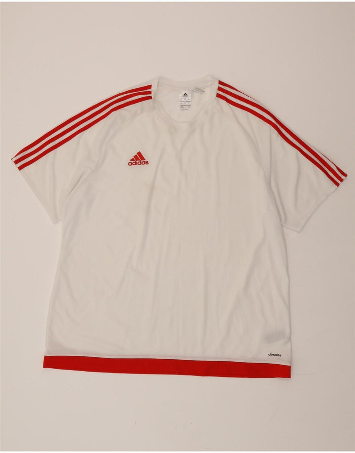 Adidas Męska koszulka Climalite Top 2XL Biały poliester