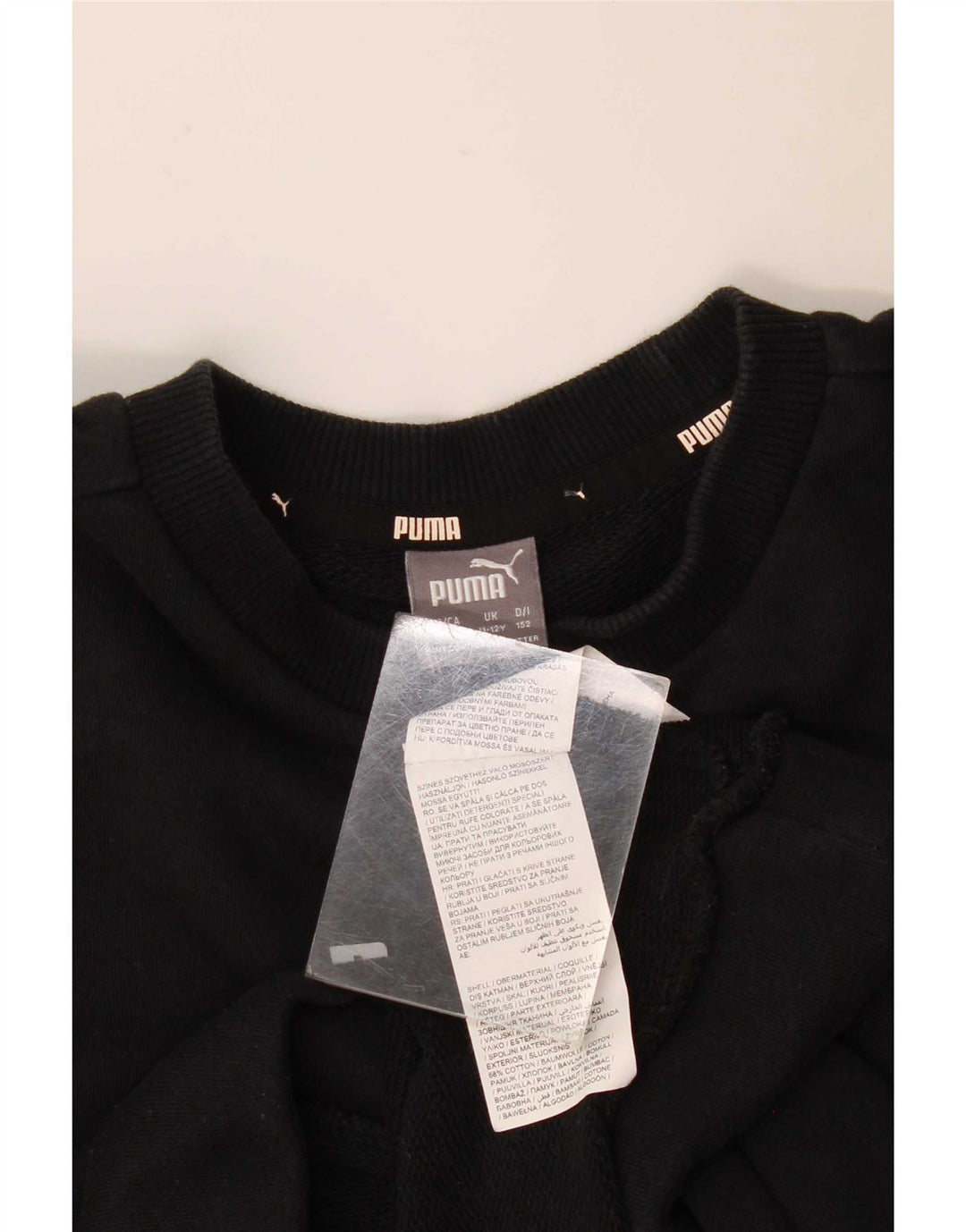 Chłopięca bluza z grafiką Puma, 11-12 lat, czarna, bawełniana