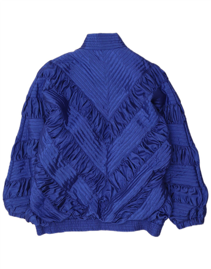 Vintage damska kurtka bomber UK 18 XL niebieska