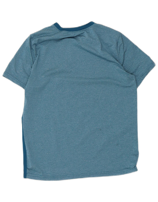 Chłopięcy t-shirt z grafiką Under Armour Heat Gear 9-10 lat, średni niebieski