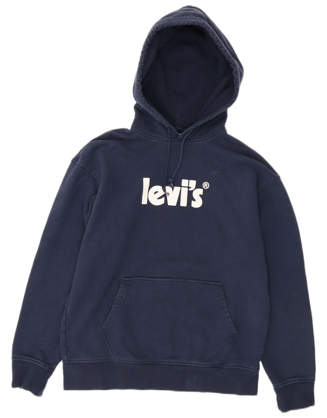Męski sweter z kapturem i grafiką Levi's, średni granatowy, bawełniany