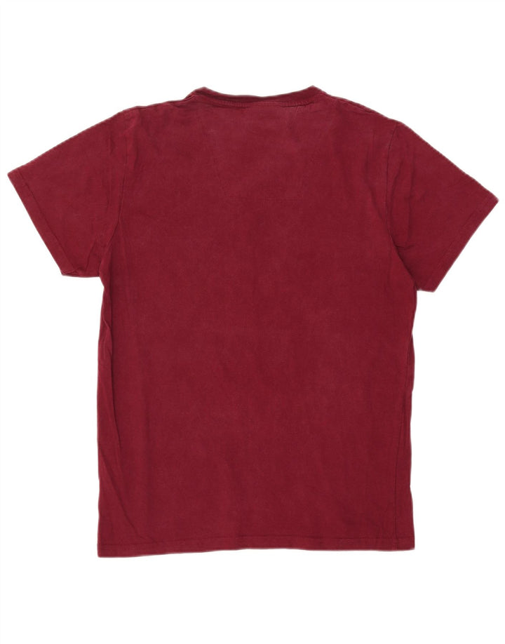 T-shirt damski PIERRE CARDIN Top UK 14 Średni bordowy bawełniany