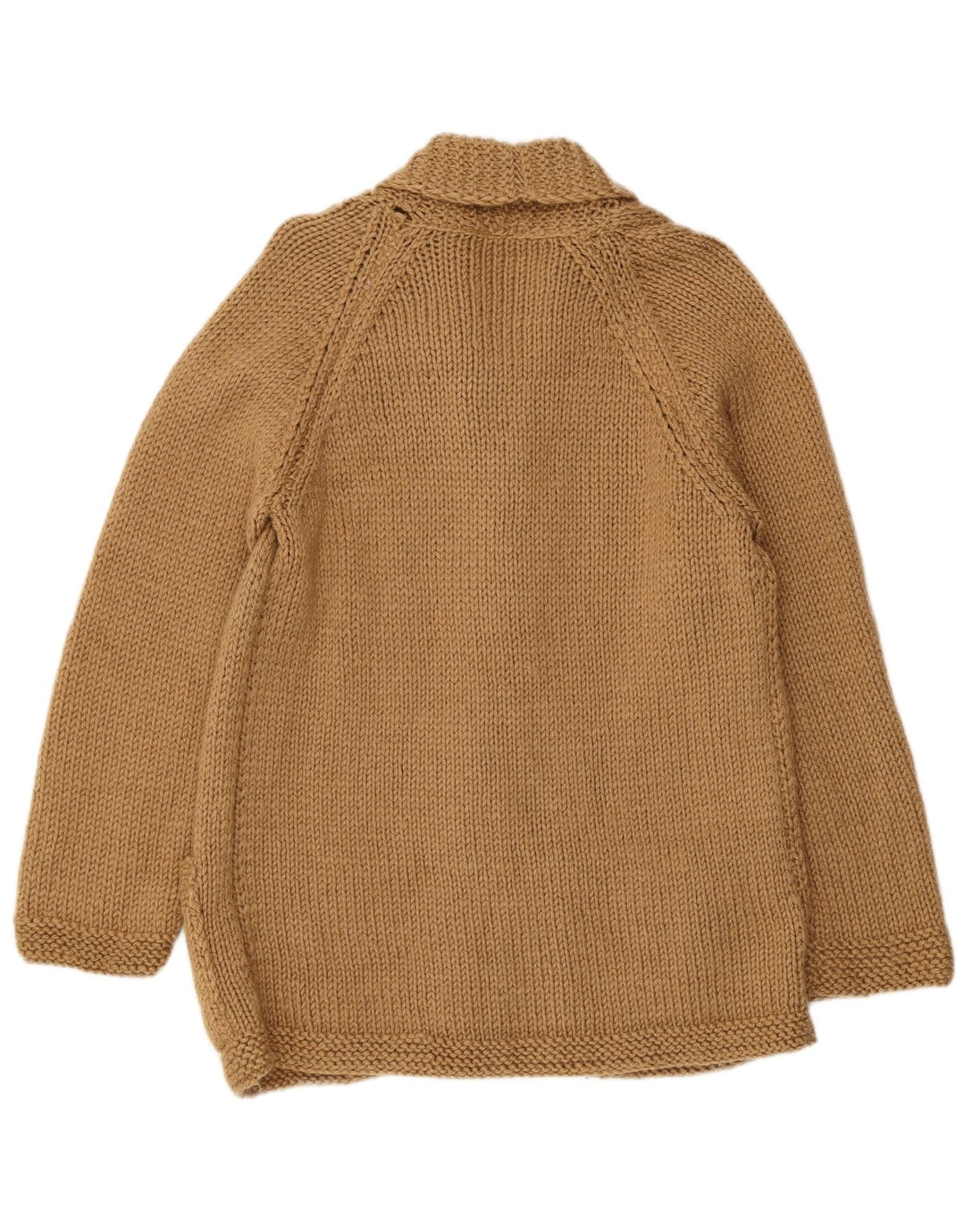 Sweter damski w stylu vintage, kardigan UK 12, średni beż