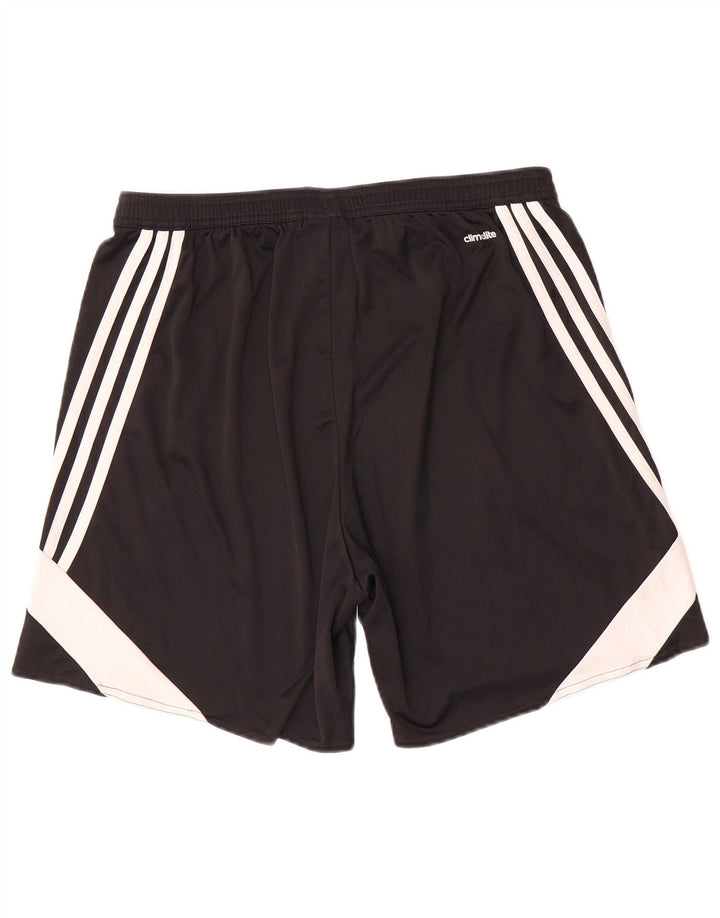 Męskie spodenki sportowe Adidas Climalite, duże, czarne, z blokami kolorów