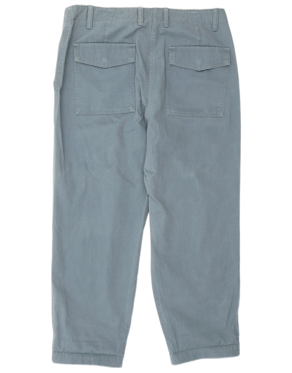 Marks & Spencer Damskie spodnie cargo z wysokim stanem UK 16, duże W34 L27 Niebieskie