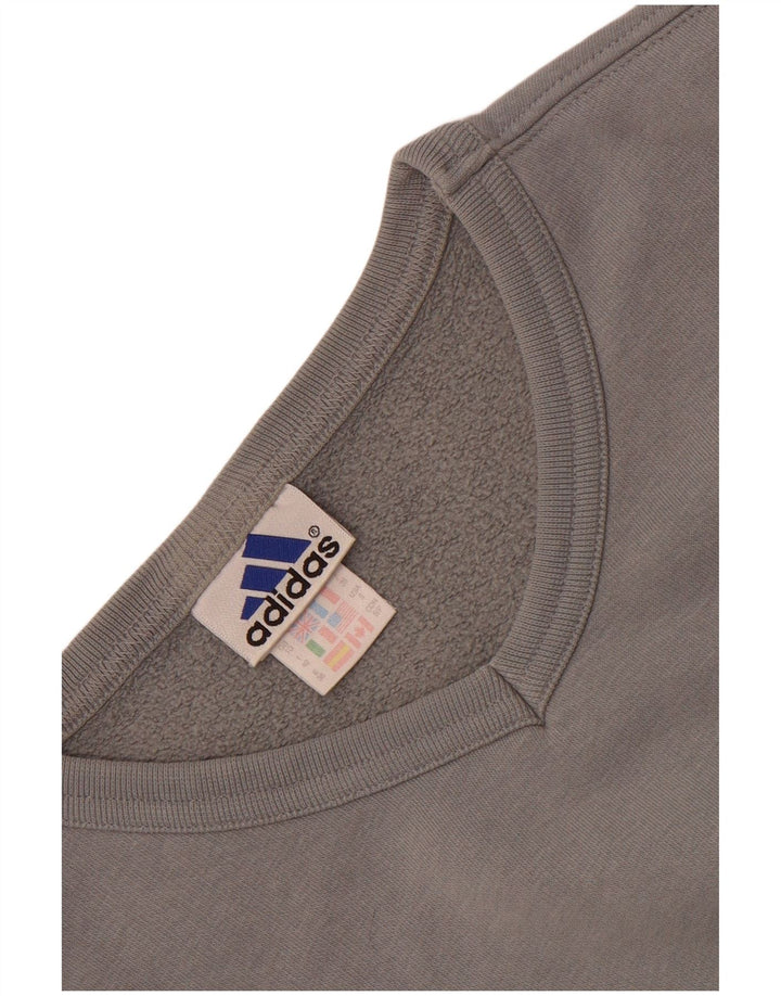 Damska bluza oversize Adidas, UK 10, mała, szara bawełna
