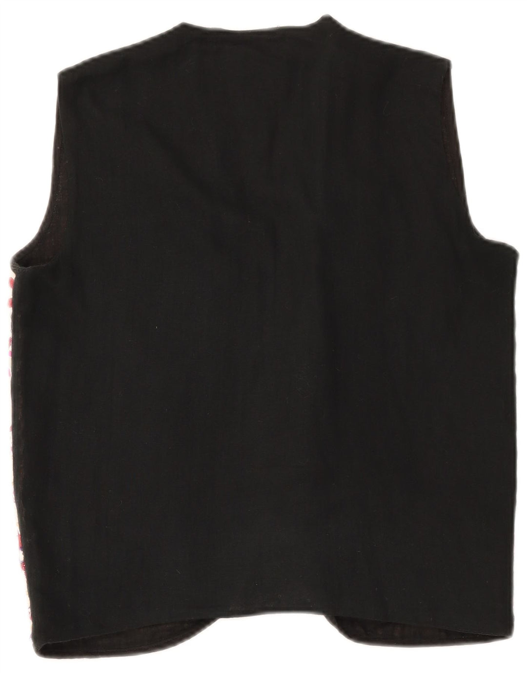 VINTAGE Womens Waistcoat UK 12 Medium Multicoloured Floral