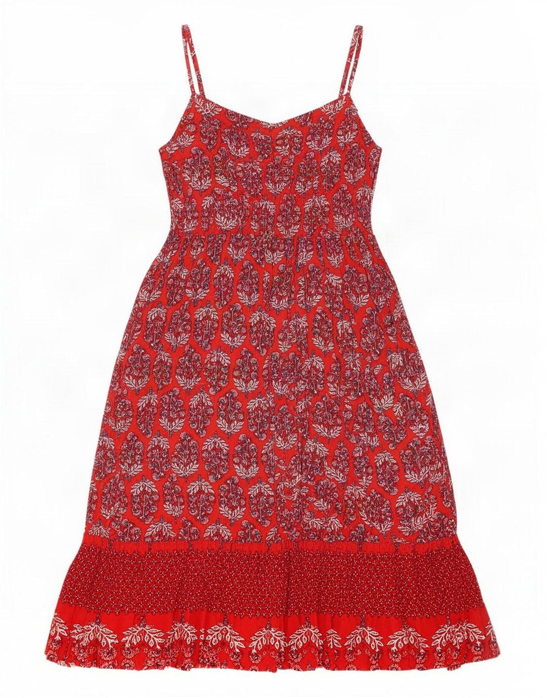 Marks & Spencer Damska sukienka Sundress UK 14 Średnia czerwona wiskoza w kwiaty