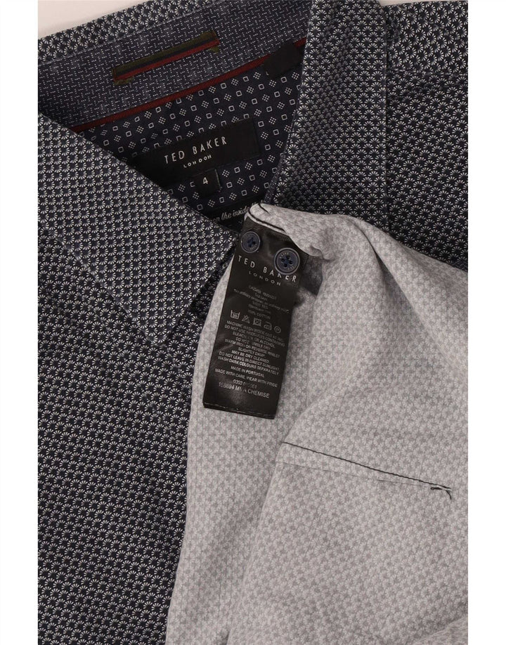 Koszula męska Ted Baker, rozmiar 4, duża, bawełniana w granatowe cętki