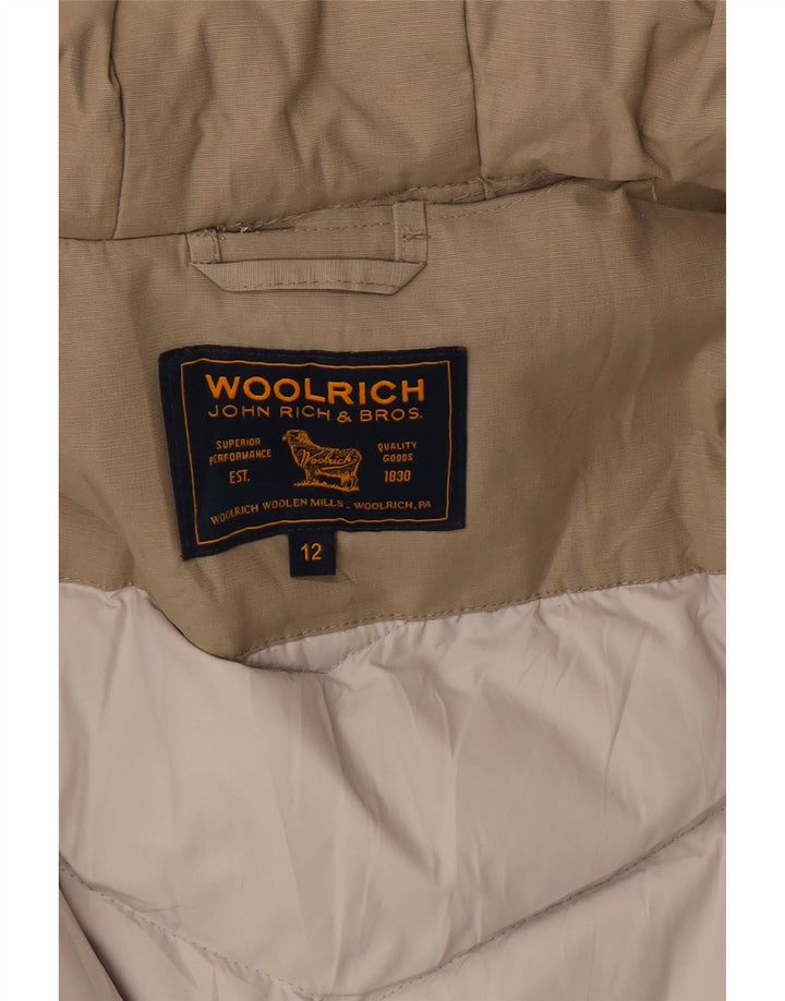 Kurtka dziewczęca z kapturem Woolrich 11-12 lat, beżowa
