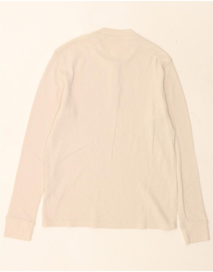 Męski standardowy top Levi's z długim rękawem, średnio beżowy, bawełniany