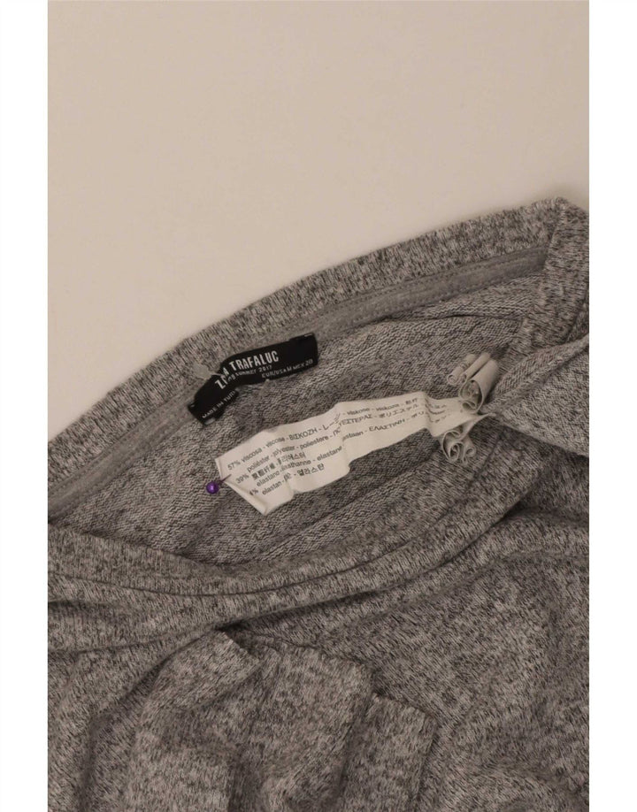 Damski top Zara Trafaluc Oversize z rękawem 3/4, UK 14, średni szary nakrapiany