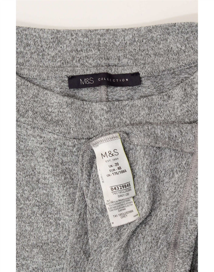 Bluzka damska Marks & Spencer UK 20 2XL Szary, plamkowany poliester