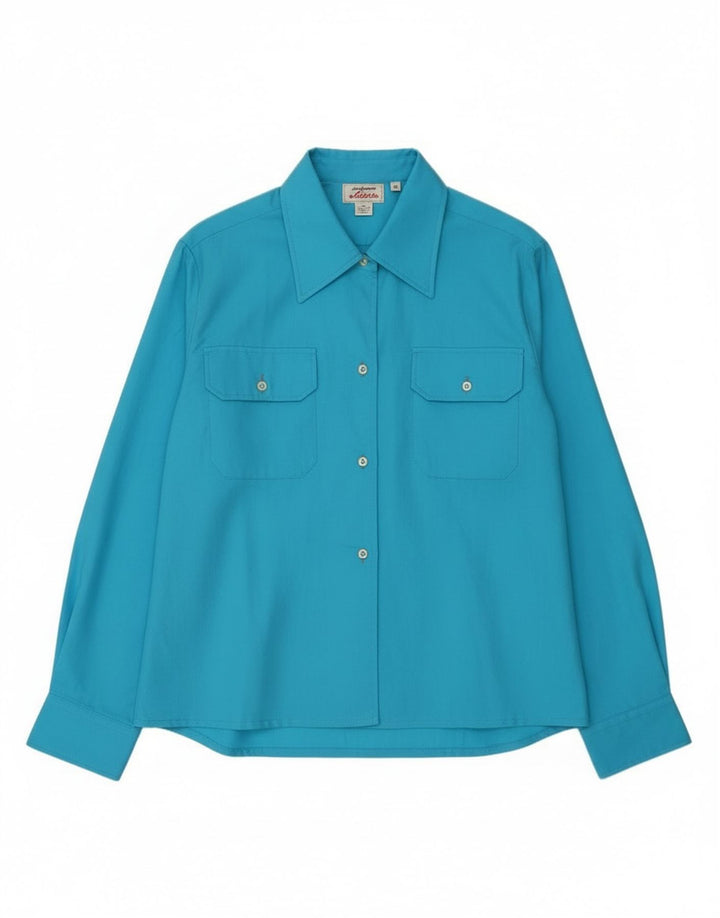 Koszula damska vintage IT 46, duża niebieska