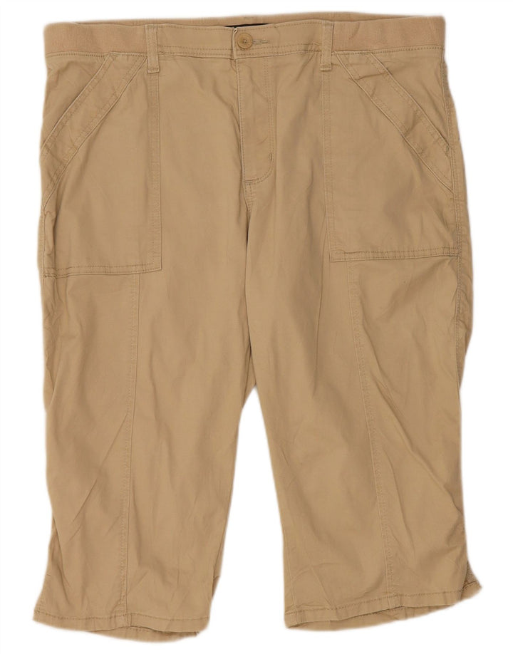 Damskie bermudy Lee z wysokim stanem W36 XL, beżowe