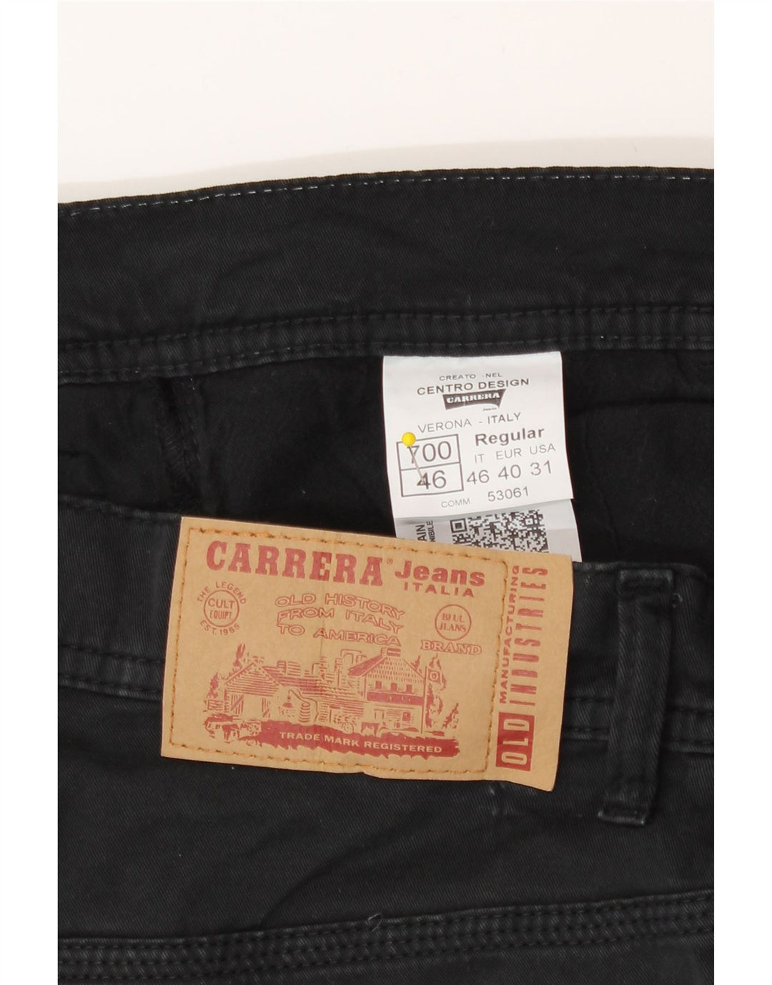 Carrera Męskie jeansy slim IT 46 Small W31 L34 Czarna bawełna