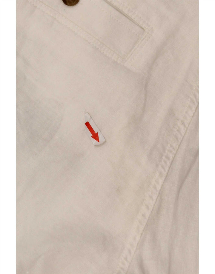 Męskie spodnie chino Marks & Spencer Blue Harbor Straight W34 L29 białe
