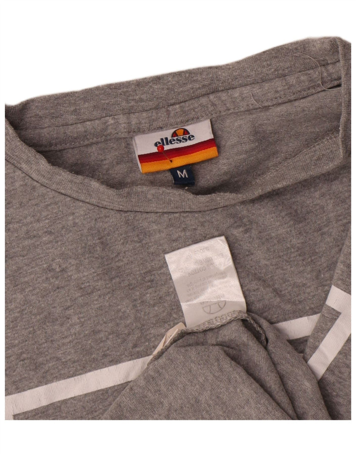 Męska koszulka z grafiką Ellesse, średnia szara bawełna