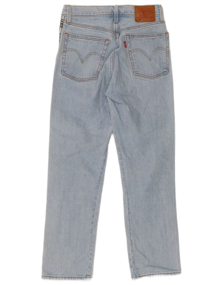 Damskie jeansy LEVI'S 501 Graphic Straight W24 L26 Niebieskie bawełniane
