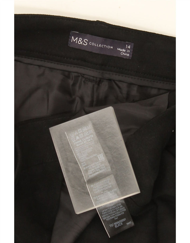 Marks & Spencer Damska spódnica mini UK 14 duża W32, czarna, poliester