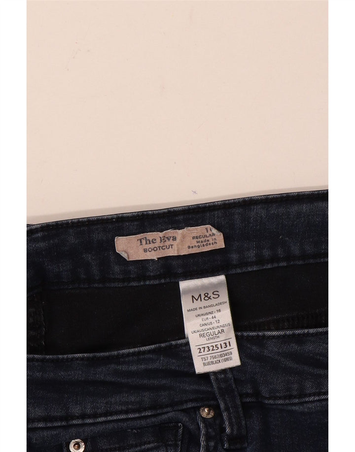 Marks & Spencer Damskie jeansy Bootcut o regularnym kroju UK 16, duże, W34 L28, niebieskie
