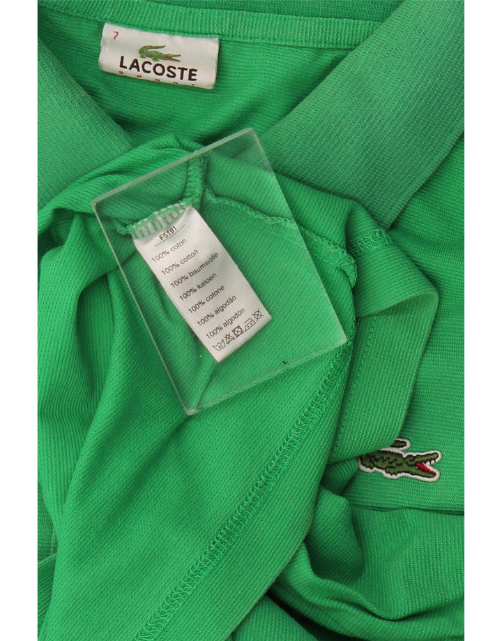 Męska koszulka polo LACOSTE, rozmiar 7, 2XL, zielona bawełna