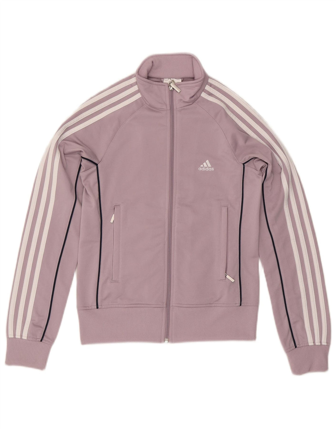 Damska kurtka dresowa Adidas UK 10, mała fioletowa, poliestrowa