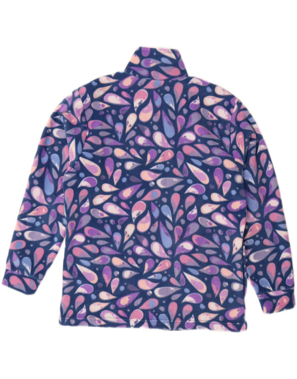 Damska kurtka polarowa Canada Logan UK 18 XL, niebieska bawełna Paisley