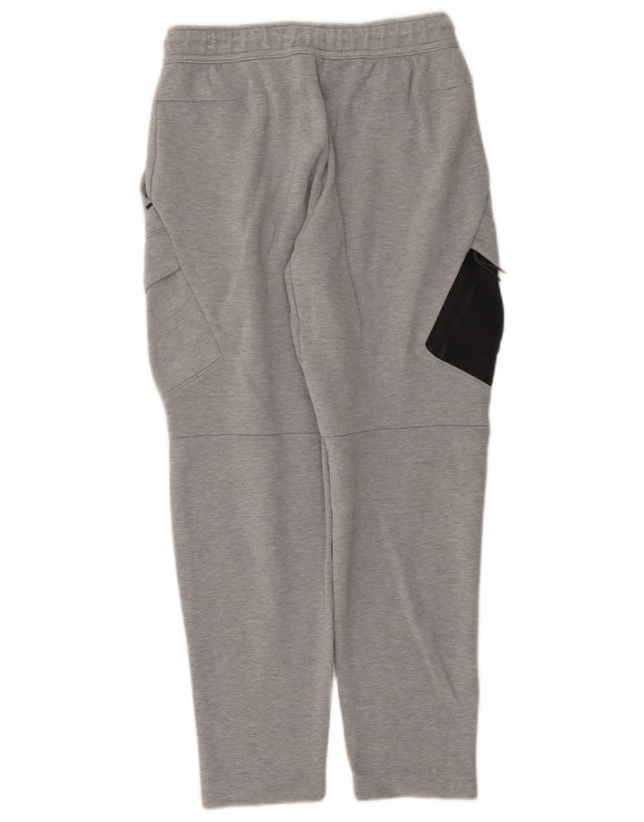 Męskie spodnie dresowe Nike Cargo, małe, szare, bawełniane z blokami kolorów