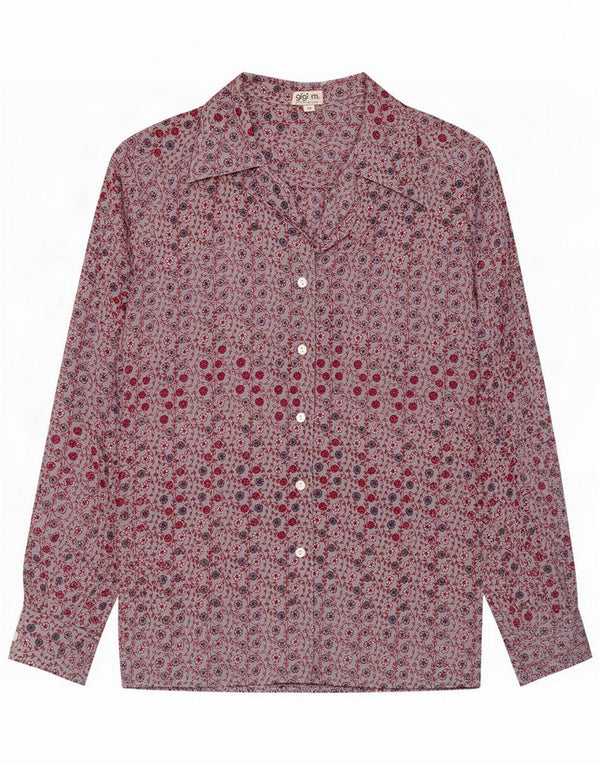 Vintage Womens Shirt IT 50 XL Multicoloured Floral Acetate