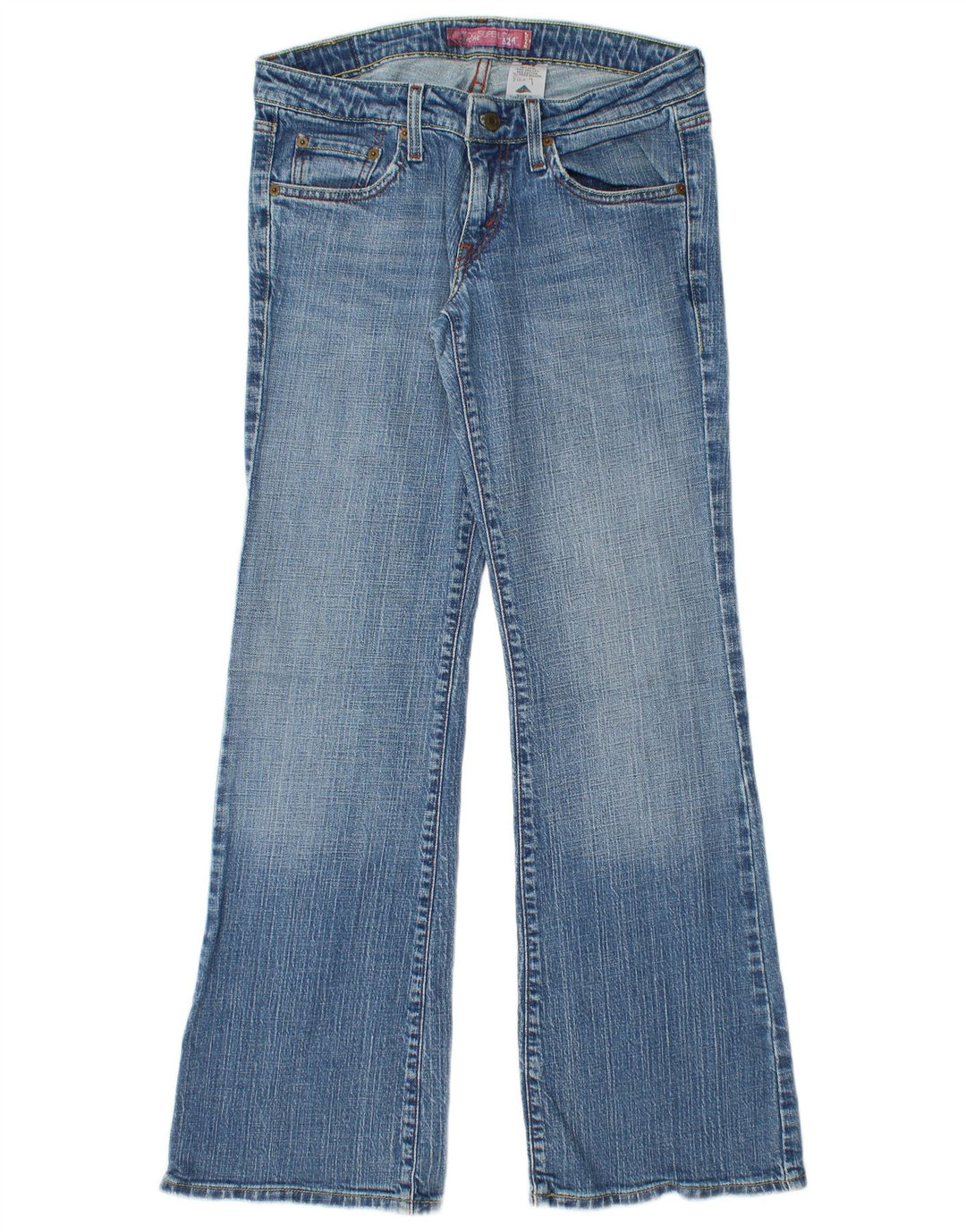 Damskie jeansy Levi's 524 Super Low Flared US 9 Medium W30 L31 Niebieska bawełna