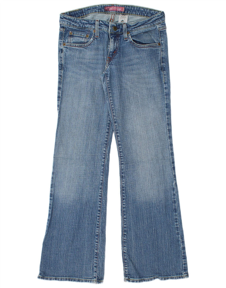Damskie jeansy Levi's 524 Super Low Flared US 9 Medium W30 L31 Niebieska bawełna