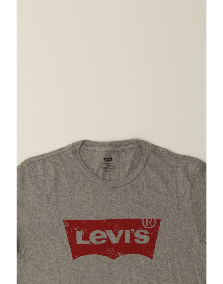 LEVI'S Mens Graphic T-Shirt Top Small Grey Cotton Vintage Levi's and Second-Hand Levi's from Messina Hembry 