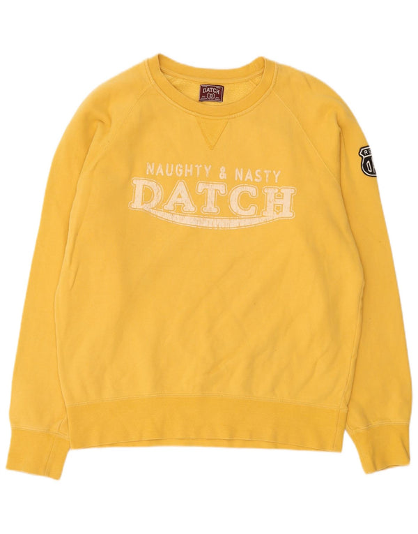 Damska bluza Datch Graphic Jumper UK 20 2XL Żółta bawełna