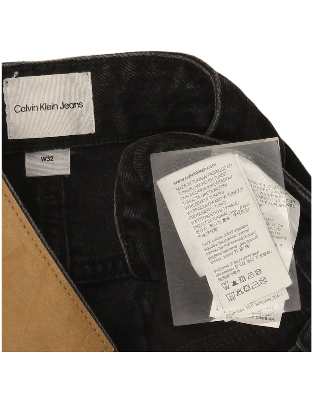Męskie spodenki jeansowe Calvin Klein W32, średnia czarna bawełna