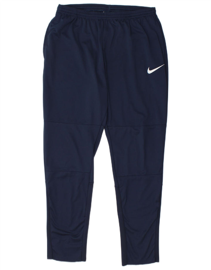 Męskie spodnie dresowe Nike, duże, granatowe, poliestrowe