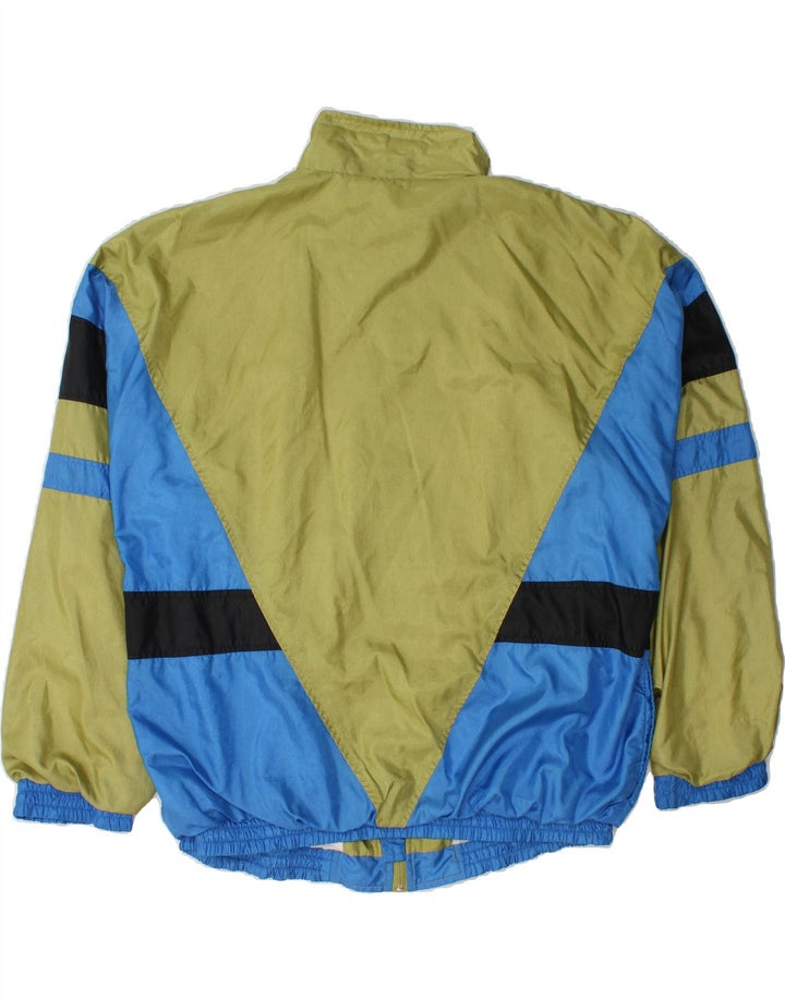VINTAGE Mens Tracksuit Top Jacket Large Green Colourblock Vintage Vintage and Second-Hand Vintage from Messina Hembry 