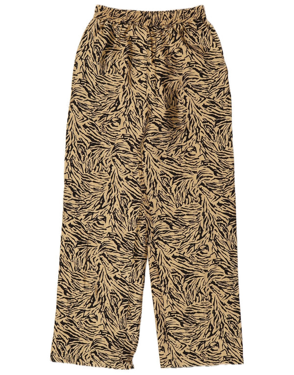Damskie spodnie z wysokim stanem Topshop UK 8 Small W28 L30 Beżowy nadruk zwierzęcy