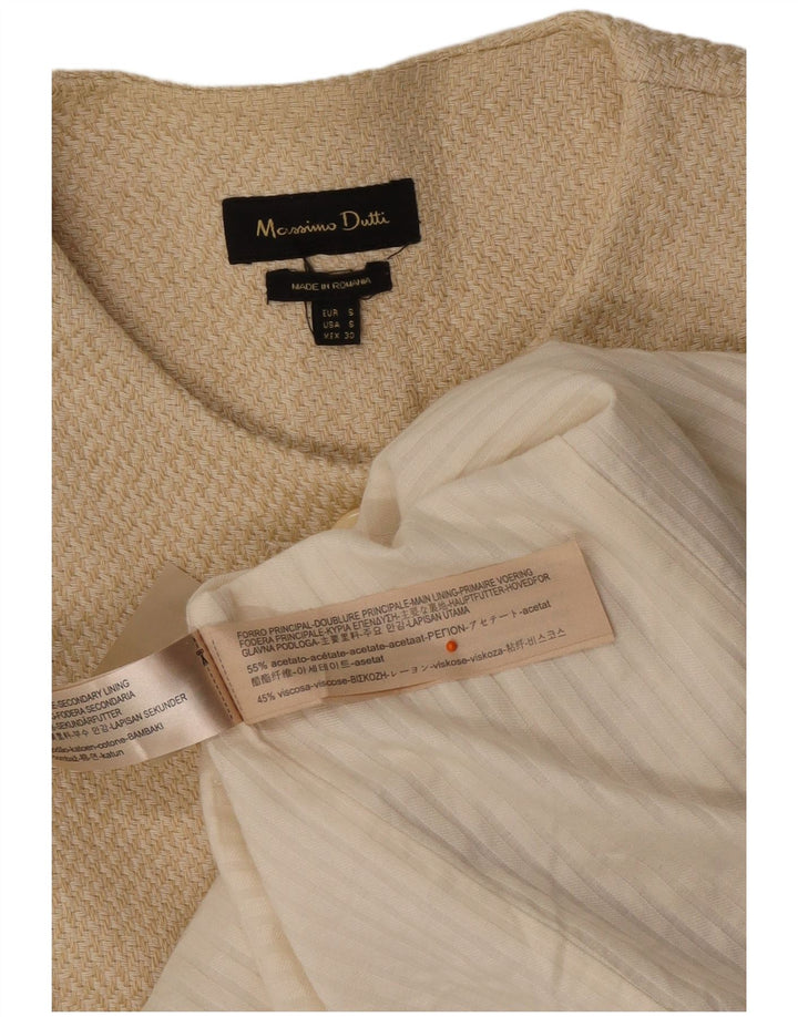 Płaszcz damski MASSIMO DUTTI UK 10 Small Beżowy Acetat