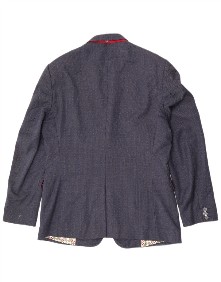 Ted Baker Męska marynarka zapinana na 2 guziki, UK 42 XL, granatowa, wełniana w pepitkę