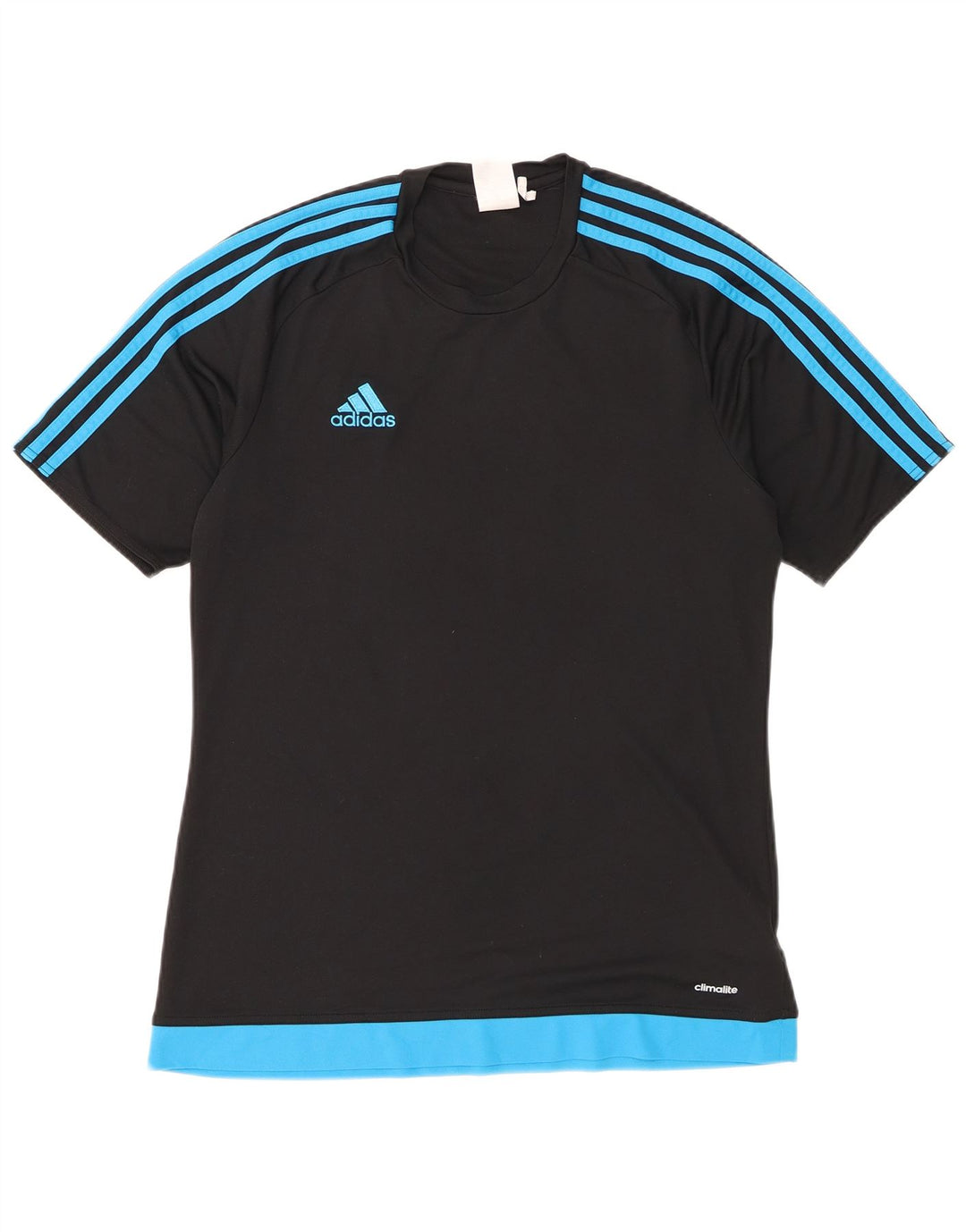 Męska koszulka Adidas Climalite Top, średni czarny poliester z blokami kolorów