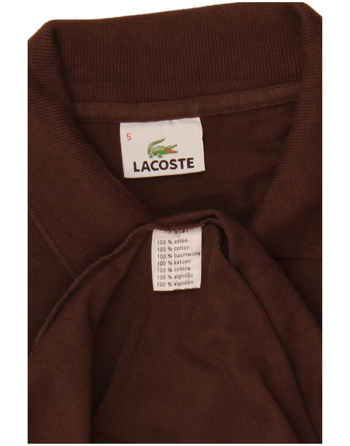 Męska koszulka polo Lacoste, rozmiar 5, duża, brązowa, bawełniana