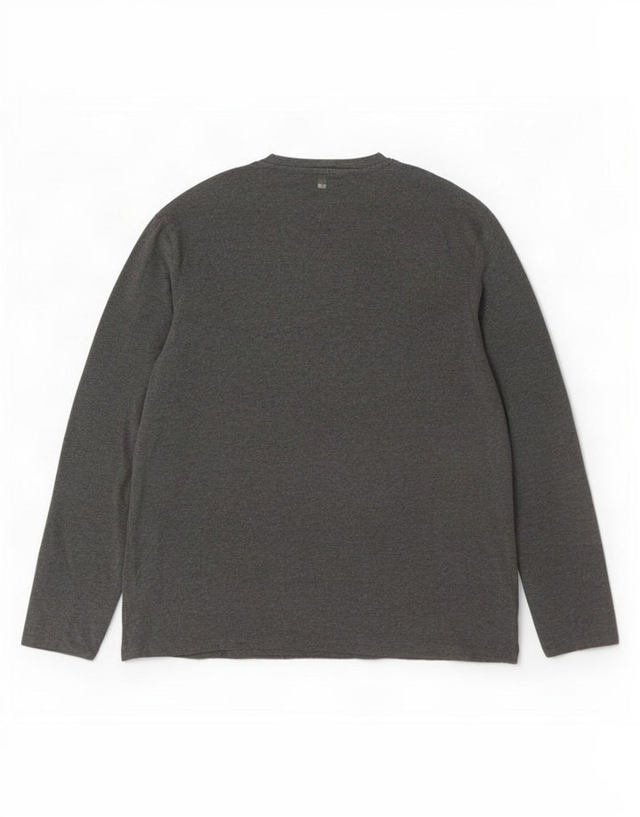 Męski top z długim rękawem Mountain Warehouse, 2XL, szara bawełna