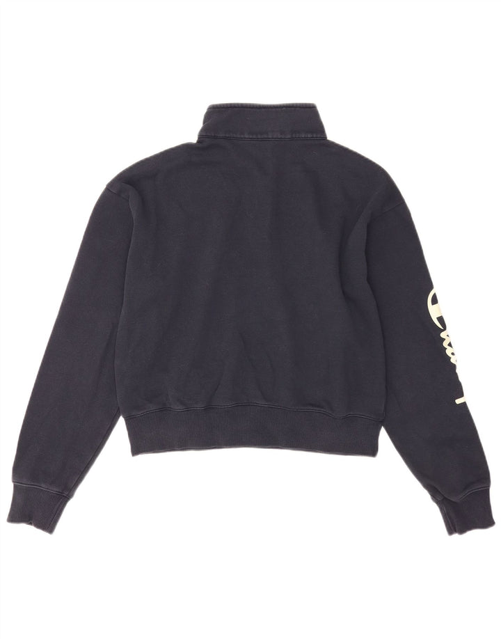 Damska bluza Champion Crop Graphic Jumper UK 14 Średni granat