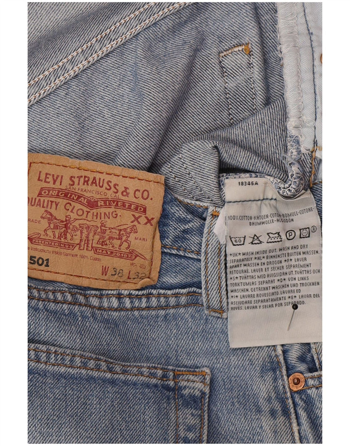 Męskie proste dżinsy Levi's W38 L32 Niebieskie bawełniane