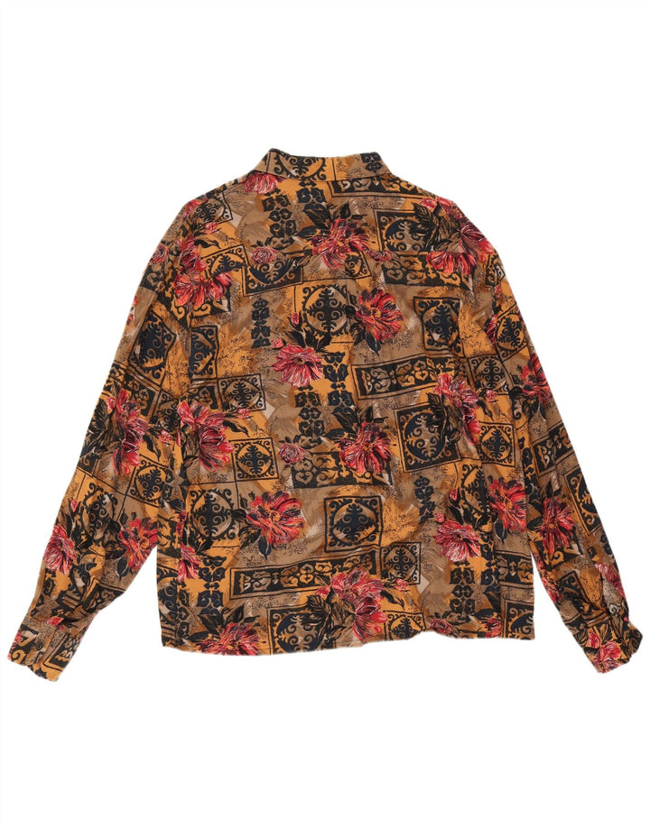 Koszula męska w stylu vintage, średnia wielobarwna patchworkowa