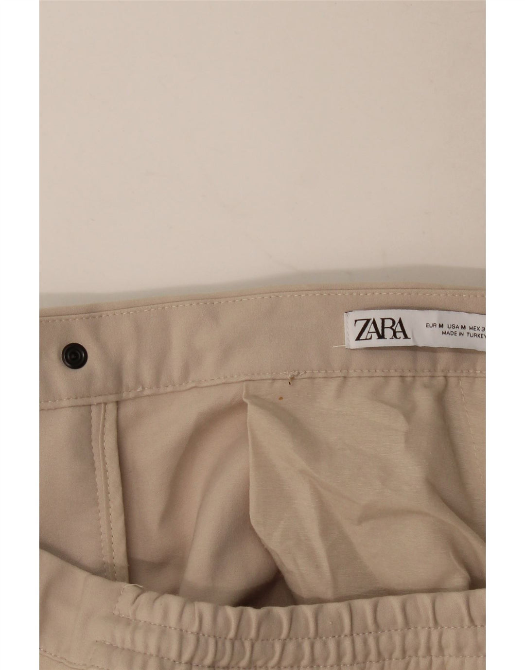 Męskie spodnie chino do biegania ZARA, średnie W32 L28, beżowy poliester