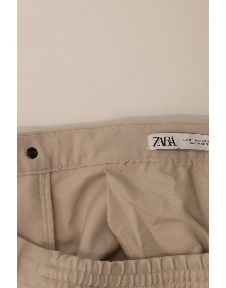 Męskie spodnie chino do biegania ZARA, średnie W32 L28, beżowy poliester